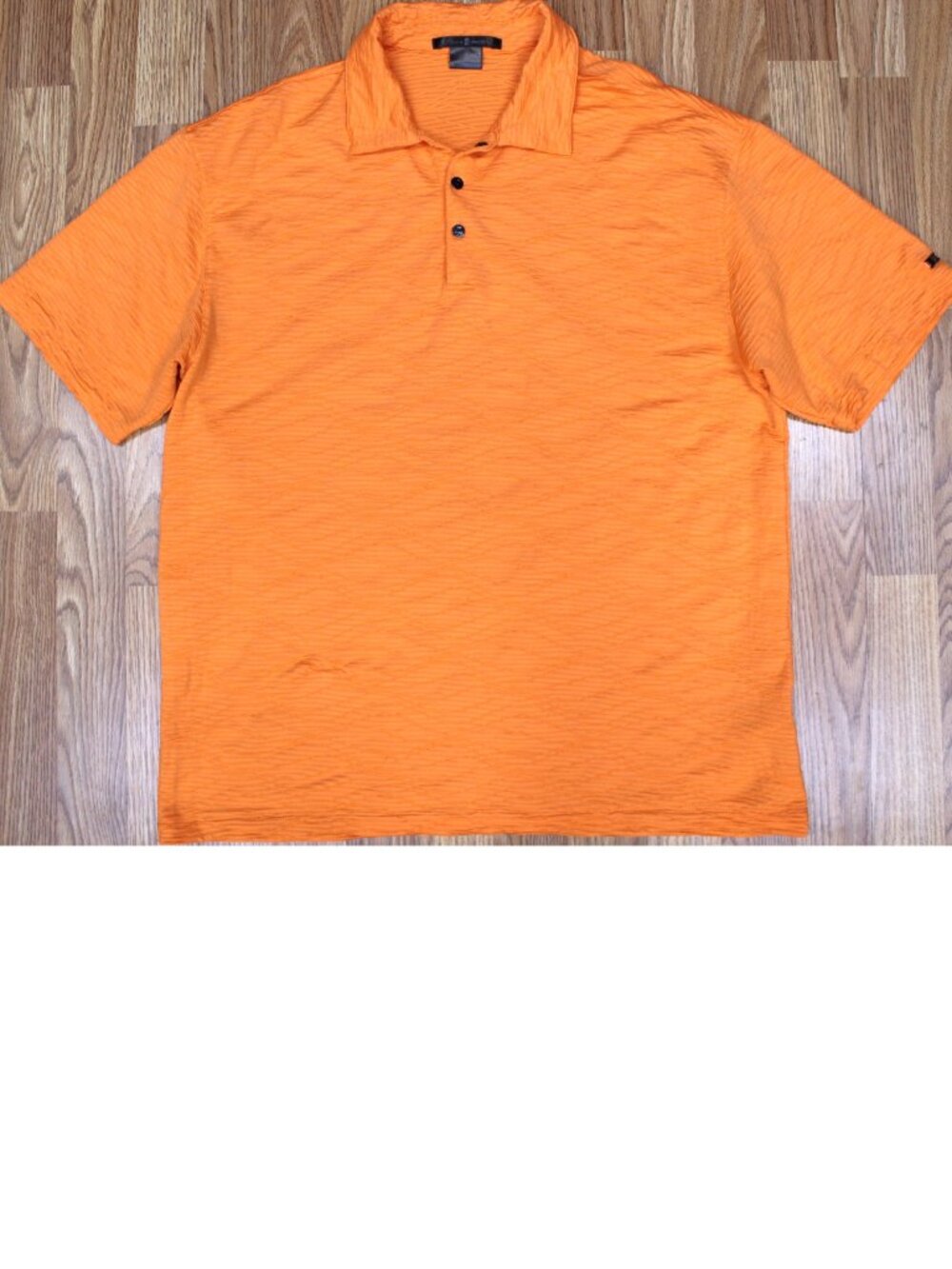 VTG 2007 TIGER WOODS REGULAR FIT COTTON/SPANDEX TEXTURED SHIRT ORANGE LARGE, L